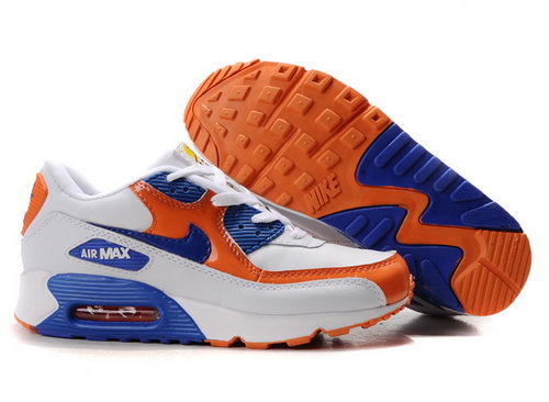 Nike Air Max 90 Womenss Shoes Wholesale Orange Blue White Germany
